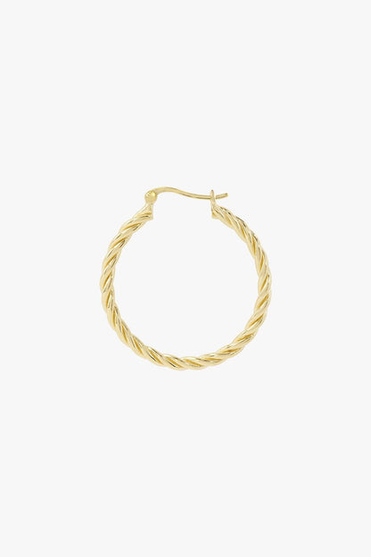 WILDTHINGS - Medium twisted hoop earring gold plated 30mm