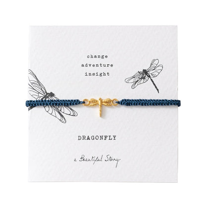 a beautiful story - Symbol Dragonfly goldfarben bracelet