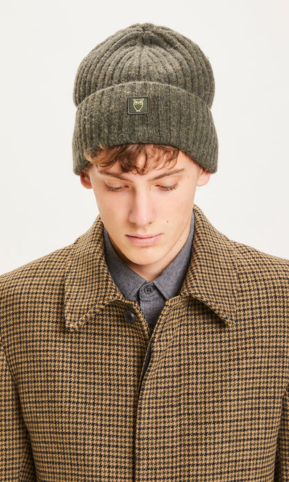 KCA - LEAF rib organic wool beanie