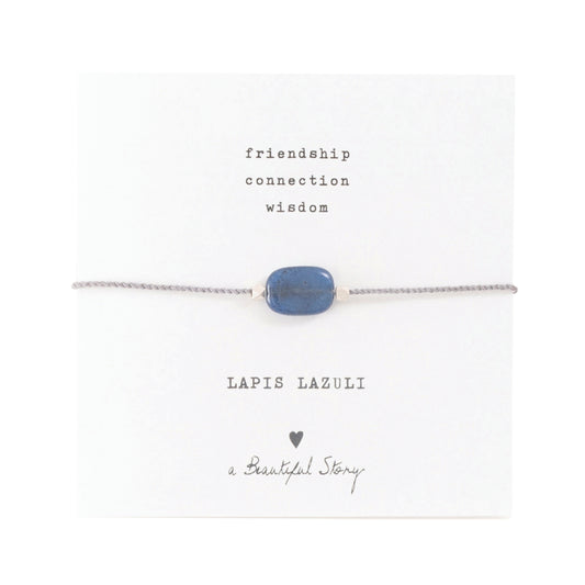 a beautiful story - Gemstone Card Lapis Lazuli Silver Armband