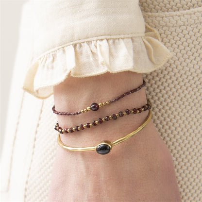 a Beautiful Story - Moonlight Garnet goldfarben bracelet
