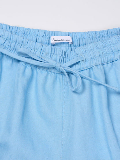 KCA - Cotton-linen blend shorts - Vegan Airy Blue