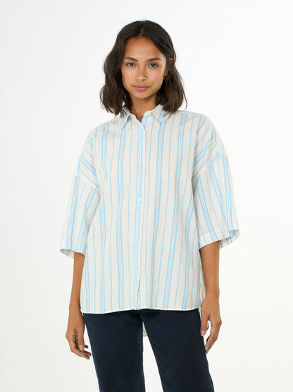 KCA - Cotton short sleeved a-shape shirt - Vegan Stripe 8005