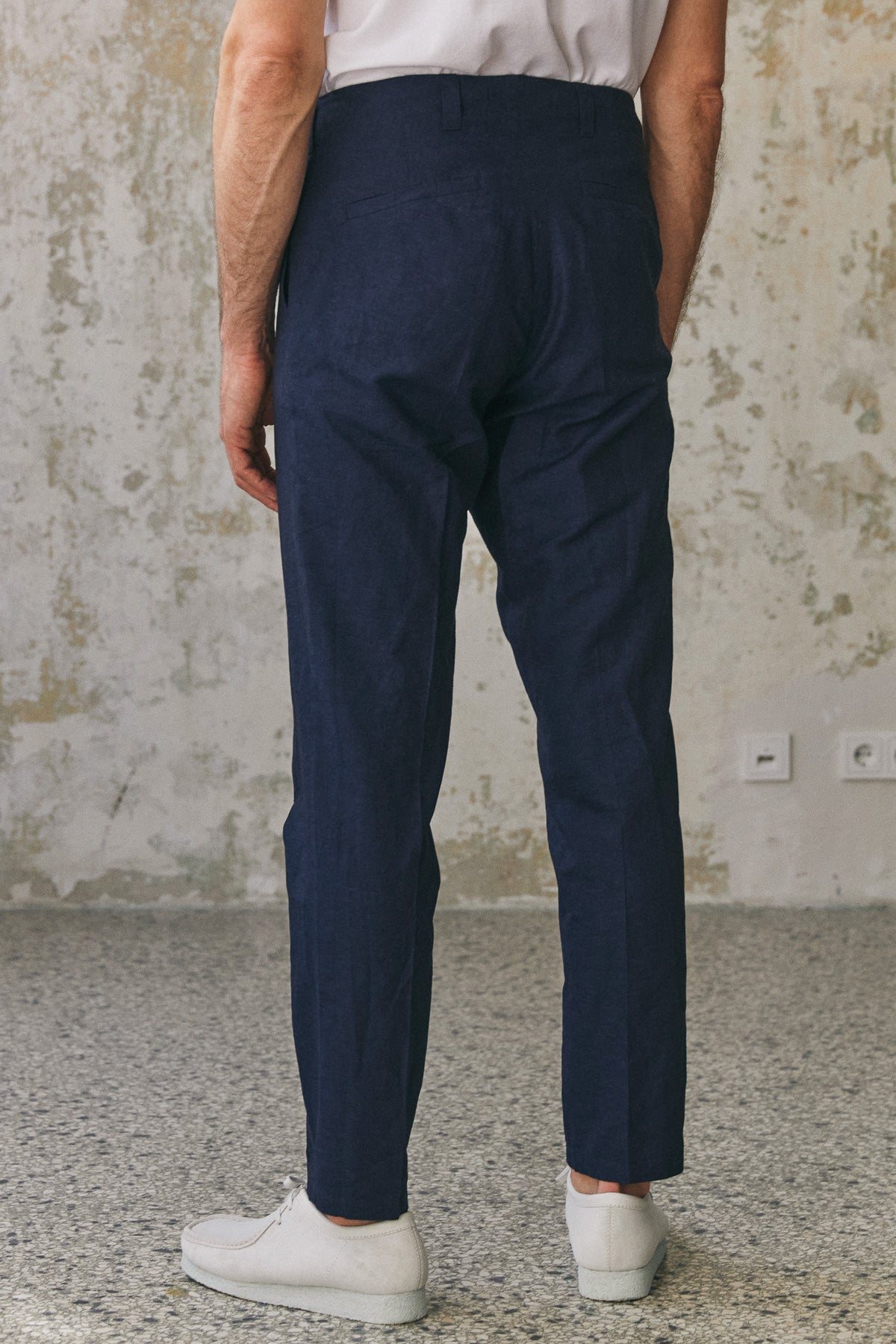 About Companions - JOSTHA trousers navy linen