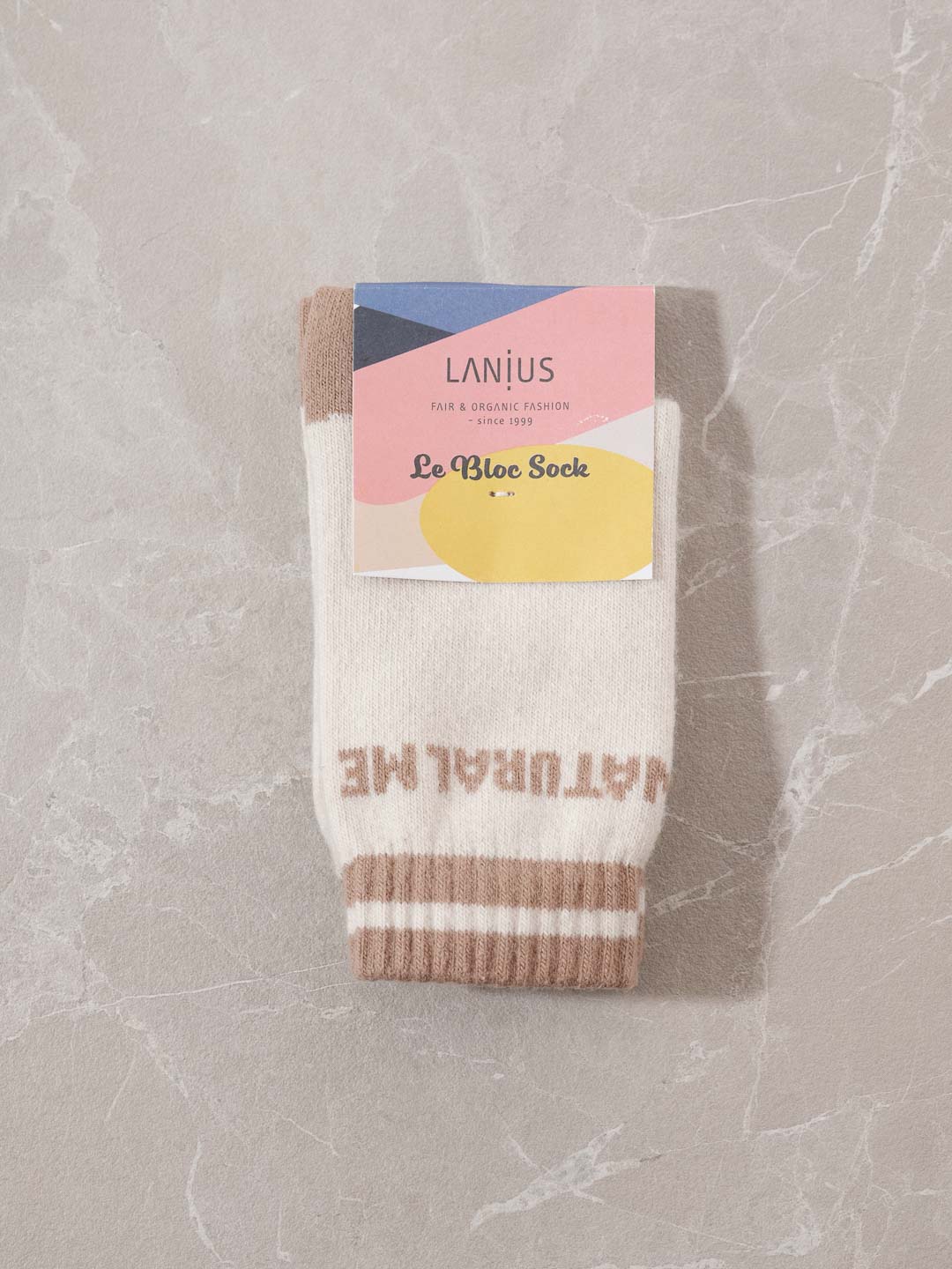LANIUS - Socken mit Intarsie off white