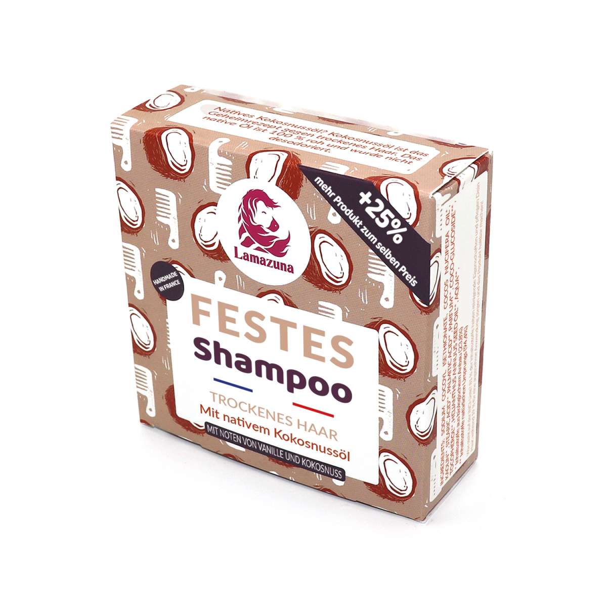 Lamazuna - Festes Shampoo Kokosnussöl (trockenes Haar) 70 ml