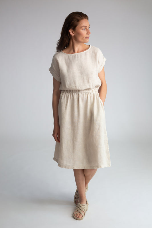 Beaumont - Marissa-May Linen Dress bone