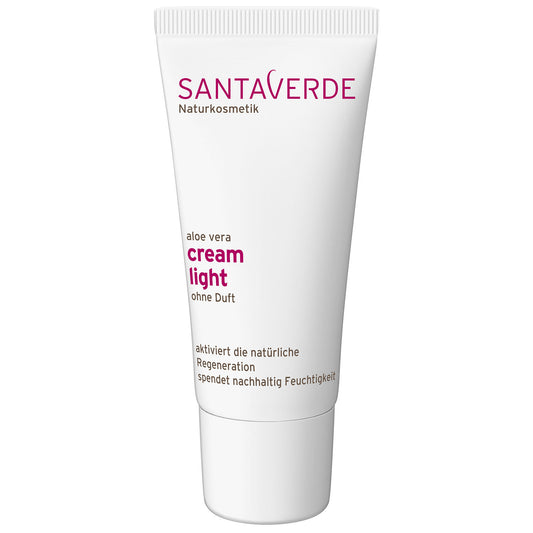 Santaverde - Aloe Vera Creme Light ohne Duft - Basis Gesichtspflege - 30 ml