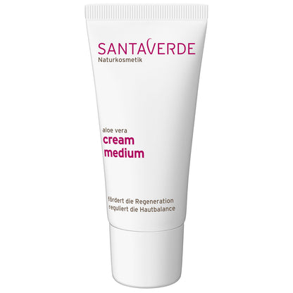 Santaverde - Aloe Vera Creme Medium - Basis Gesichtspflege - 30 ml