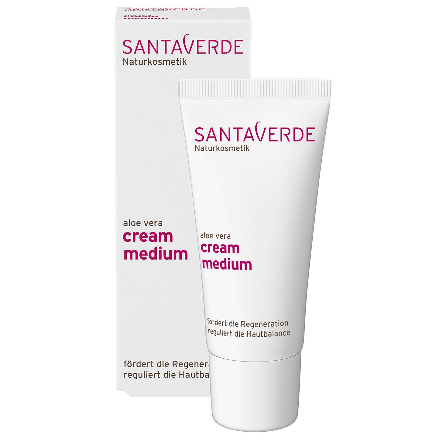 Santaverde - Aloe Vera Creme Medium ohne Duft - Basis Gesichtspflege - 30 ml