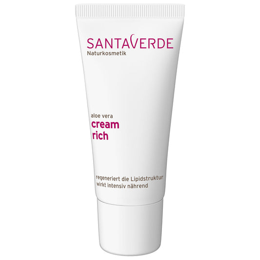 Santaverde - Aloe Vera Creme Rich - Basis Gesichtspflege - 30 ml