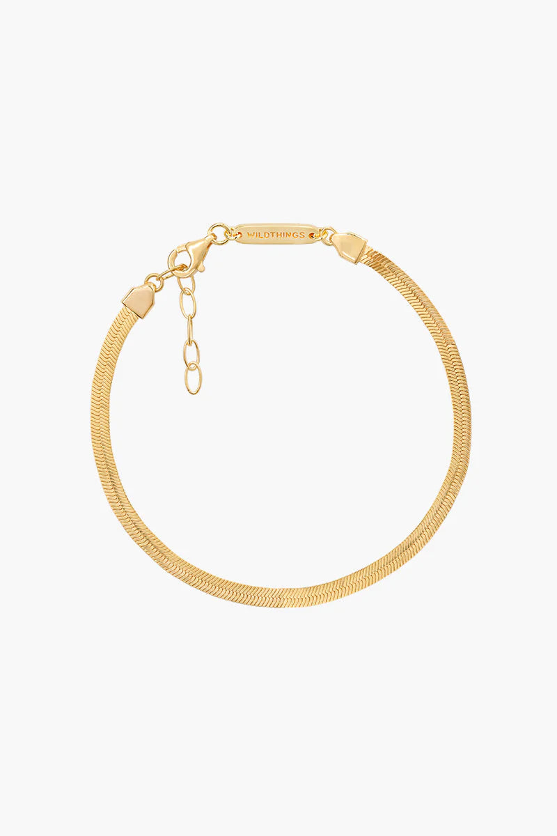 Wildthings - Snake chain bracelet gold plated