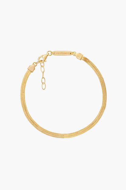 Wildthings - Snake chain bracelet gold plated