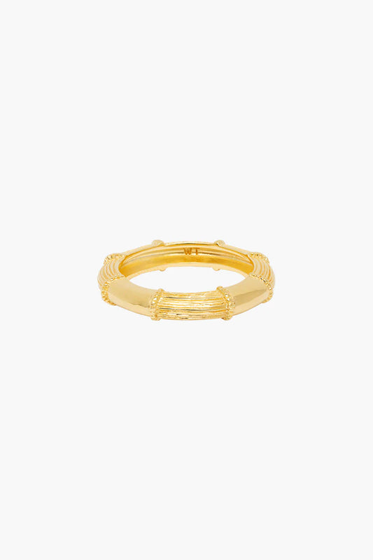 Wildthings - Goldstripe bamboo ring gold plated