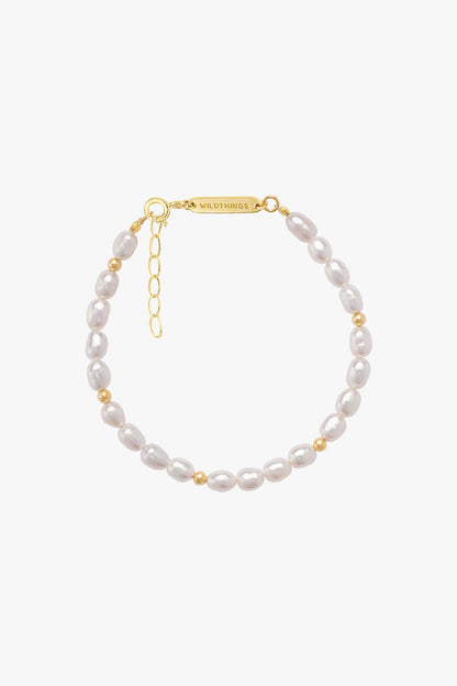 WILDTHINGS - Pearl bracelet gold plated