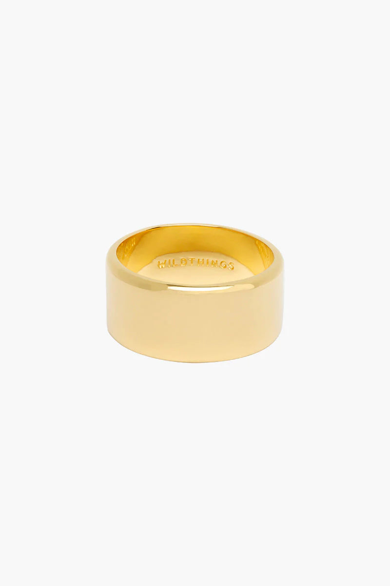 Wildthings - Wide band ring gold plated