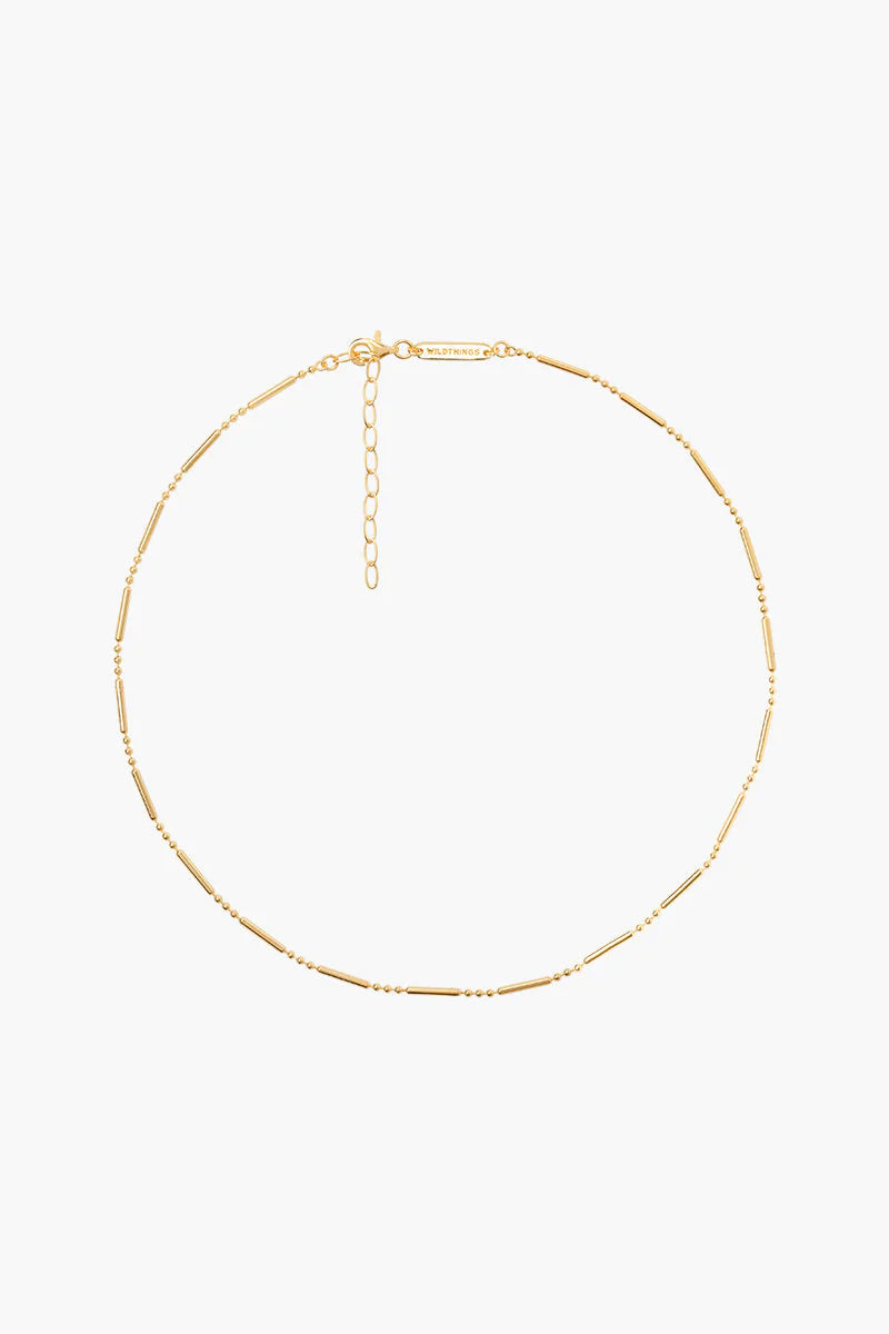 Wildthings - Small bar necklace gold plated