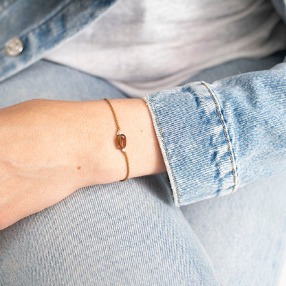 a beautiful story - Gemstone Card Smokey Quartz silberfarben Armband - WERTE FREUNDE