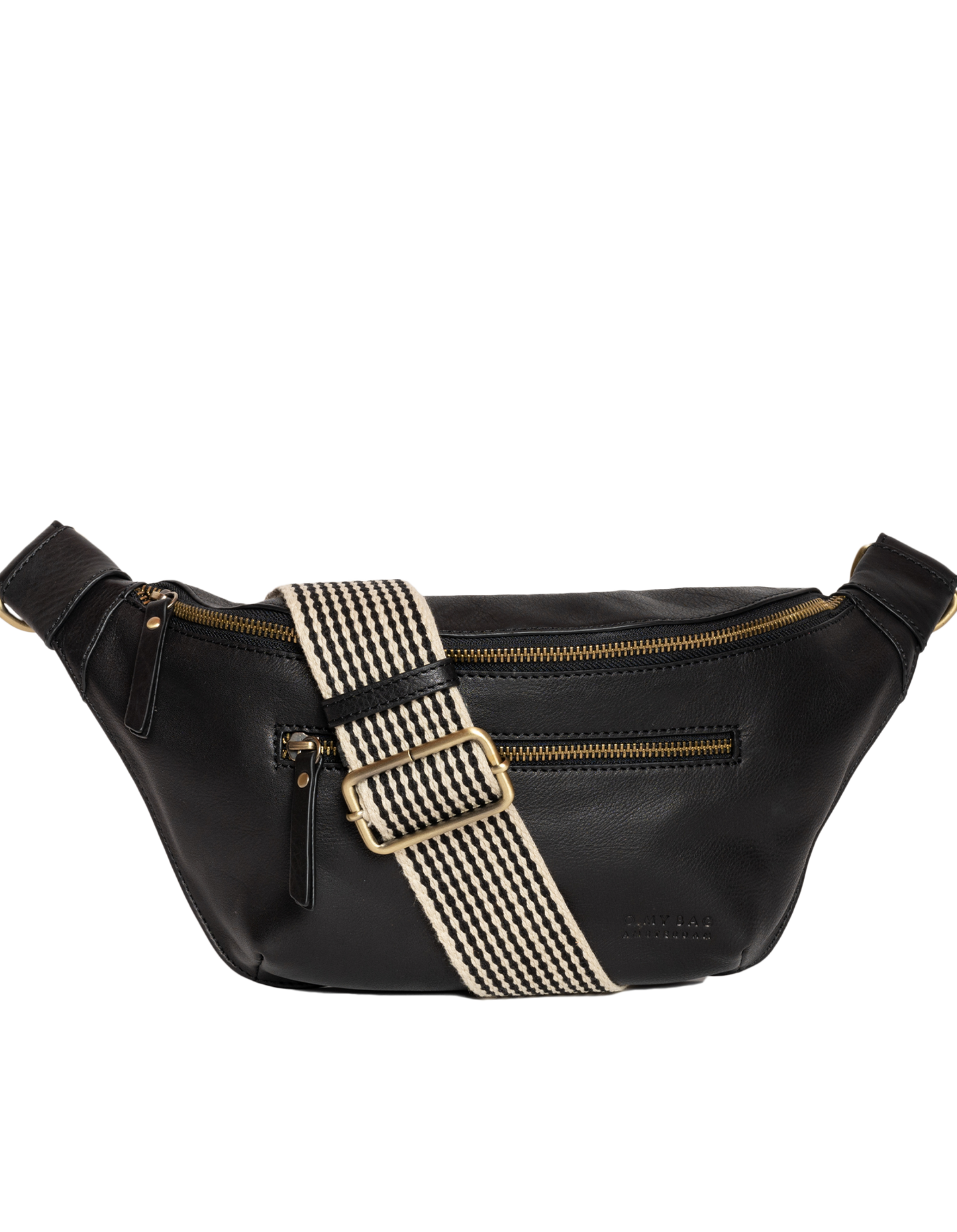 O MY BAG - DREW BUM BAG Soft Grain Black