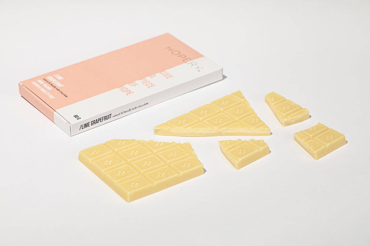 HOPERY - Natural & Friendly Bath Chocolate Lime Grapefruit 80 g - WERTE FREUNDE