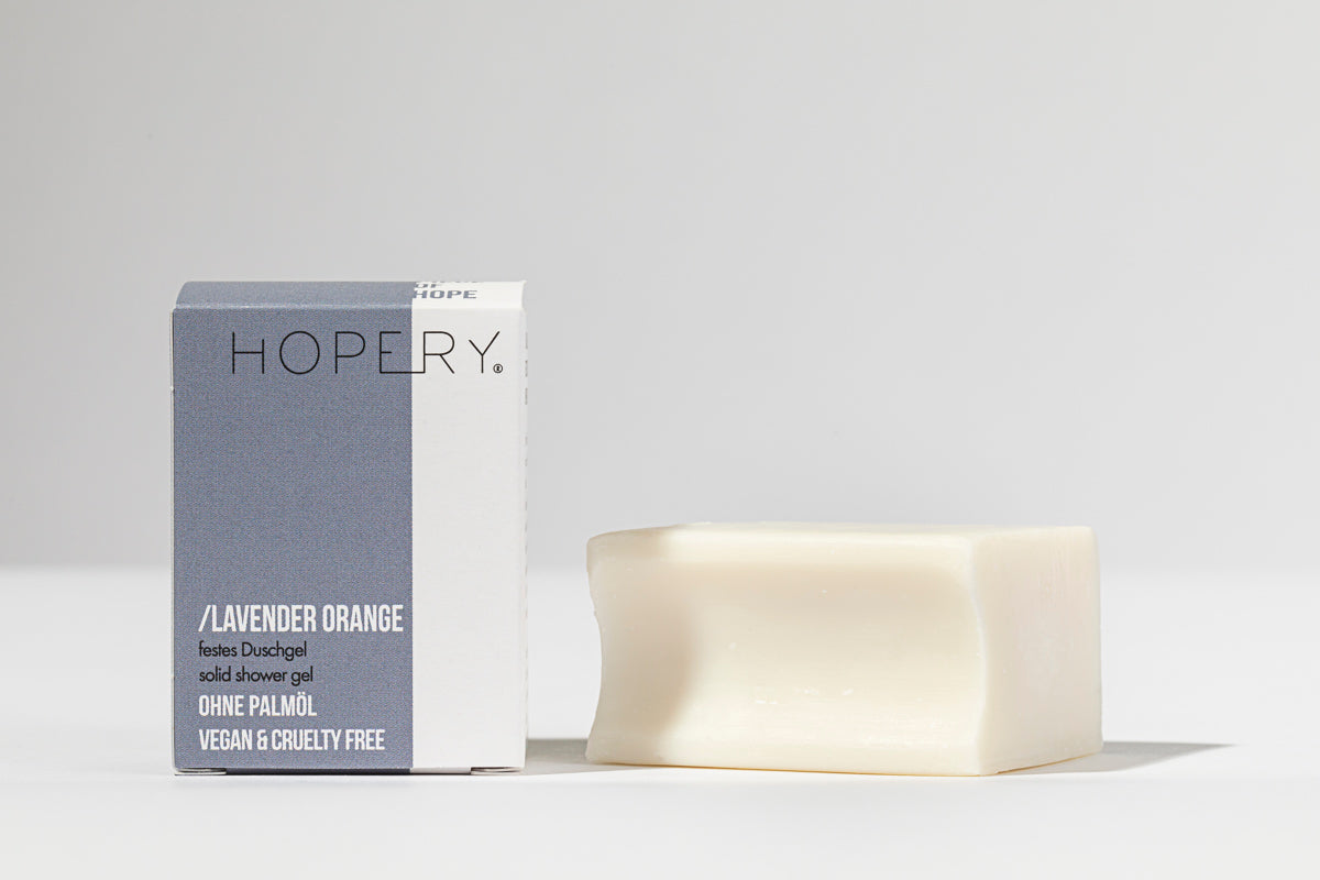HOPERY - Festes Duschgel Lavendel Orange 100g - WERTE FREUNDE
