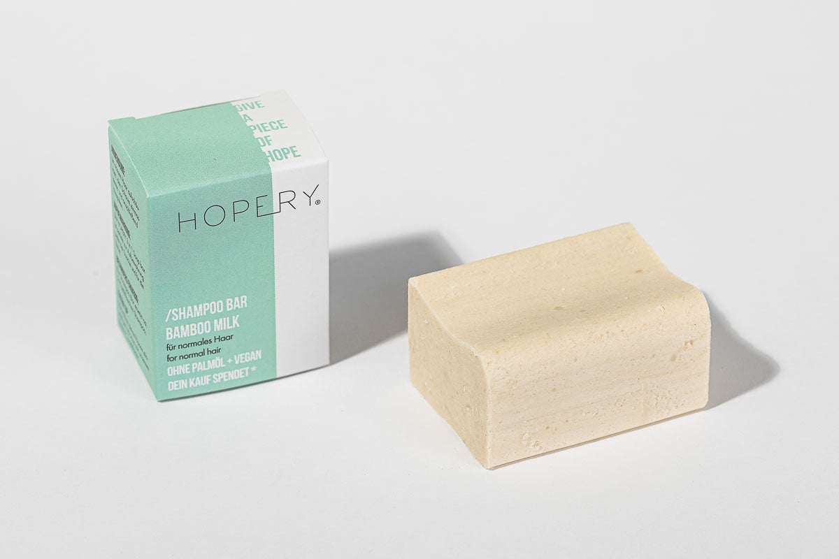 HOPERY - Shampoo Bar Bamboo Milk für normales Haar 95 g - WERTE FREUNDE
