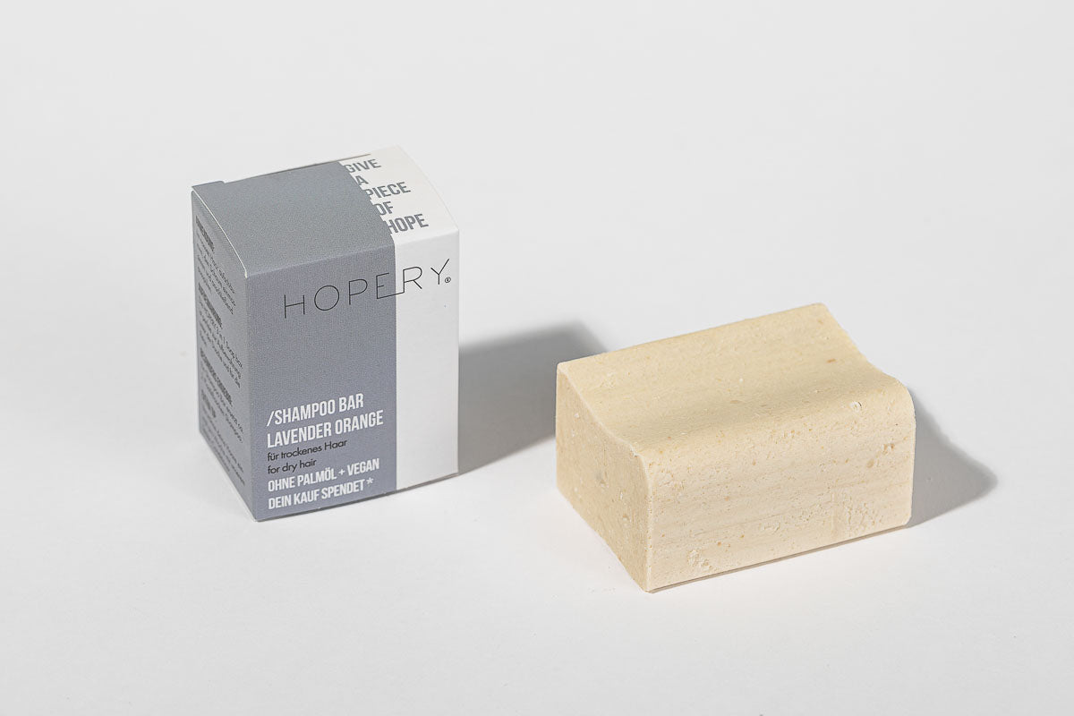 HOPERY - Shampoo Bar Lavender Orange für trockenes Haar 95 g - WERTE FREUNDE