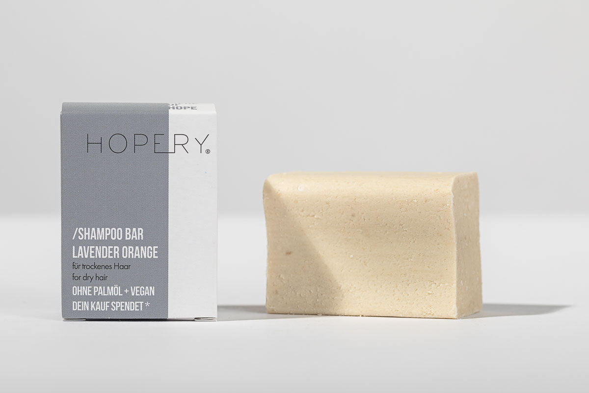 HOPERY - Shampoo Bar Lavender Orange für trockenes Haar 95 g - WERTE FREUNDE