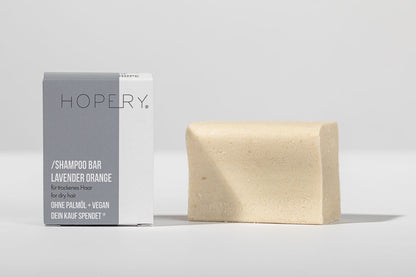 HOPERY - Shampoo Bar Lavender Orange für trockenes Haar 95 g - WERTE FREUNDE