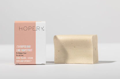 HOPERY - Shampoo Bar Lime Grapefruit für fettiges Haar 95 g - WERTE FREUNDE