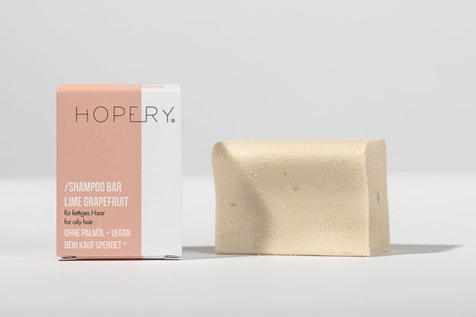 HOPERY - Shampoo Bar Lime Grapefruit für fettiges Haar 95 g - WERTE FREUNDE