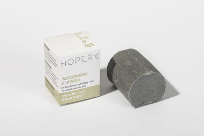 HOPERY - Face cleansing bar Aktivkohle für Mischhaut & fettige Haut 65g - WERTE FREUNDE
