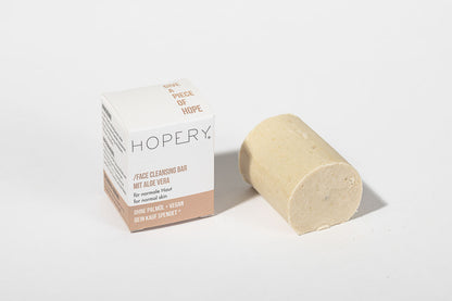 HOPERY - Face cleansing bar Aloe Vera für normale Haut 65g - WERTE FREUNDE