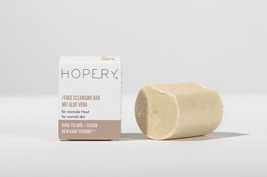 HOPERY - Face cleansing bar Aloe Vera für normale Haut 65g - WERTE FREUNDE