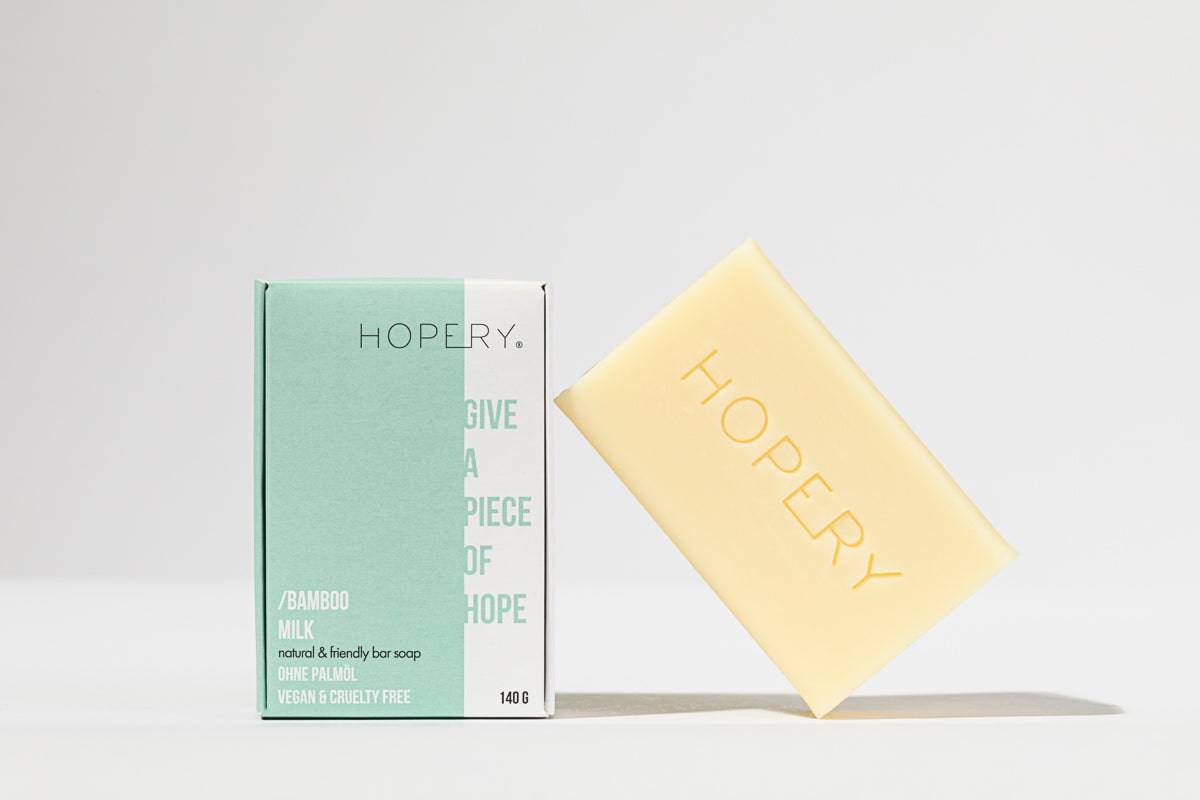 HOPERY - Natural & Friendly Bar Soap Bamboo Milk 140 g - WERTE FREUNDE