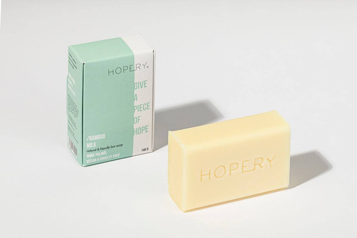 HOPERY - Natural & Friendly Bar Soap Bamboo Milk 140 g - WERTE FREUNDE