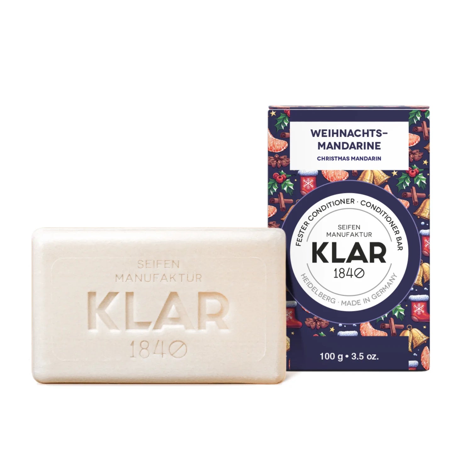 Klar's  - fester Conditioner Christmas Mandarin 100g - WERTE FREUNDE