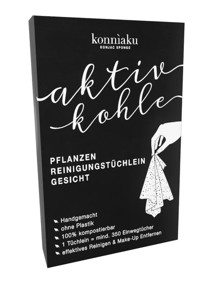 konnìaku - Reinigungstüchlein Gesicht Aktivkohle 1 Stk.