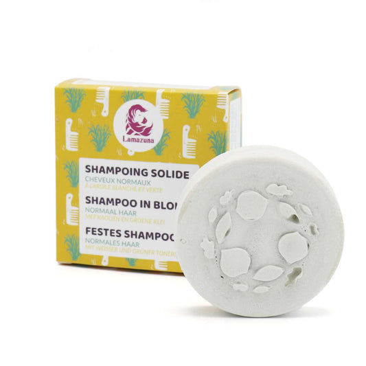 Lamazuna - Festes Shampoo weisse & grüne Tonerde (normales Haar) 70ml