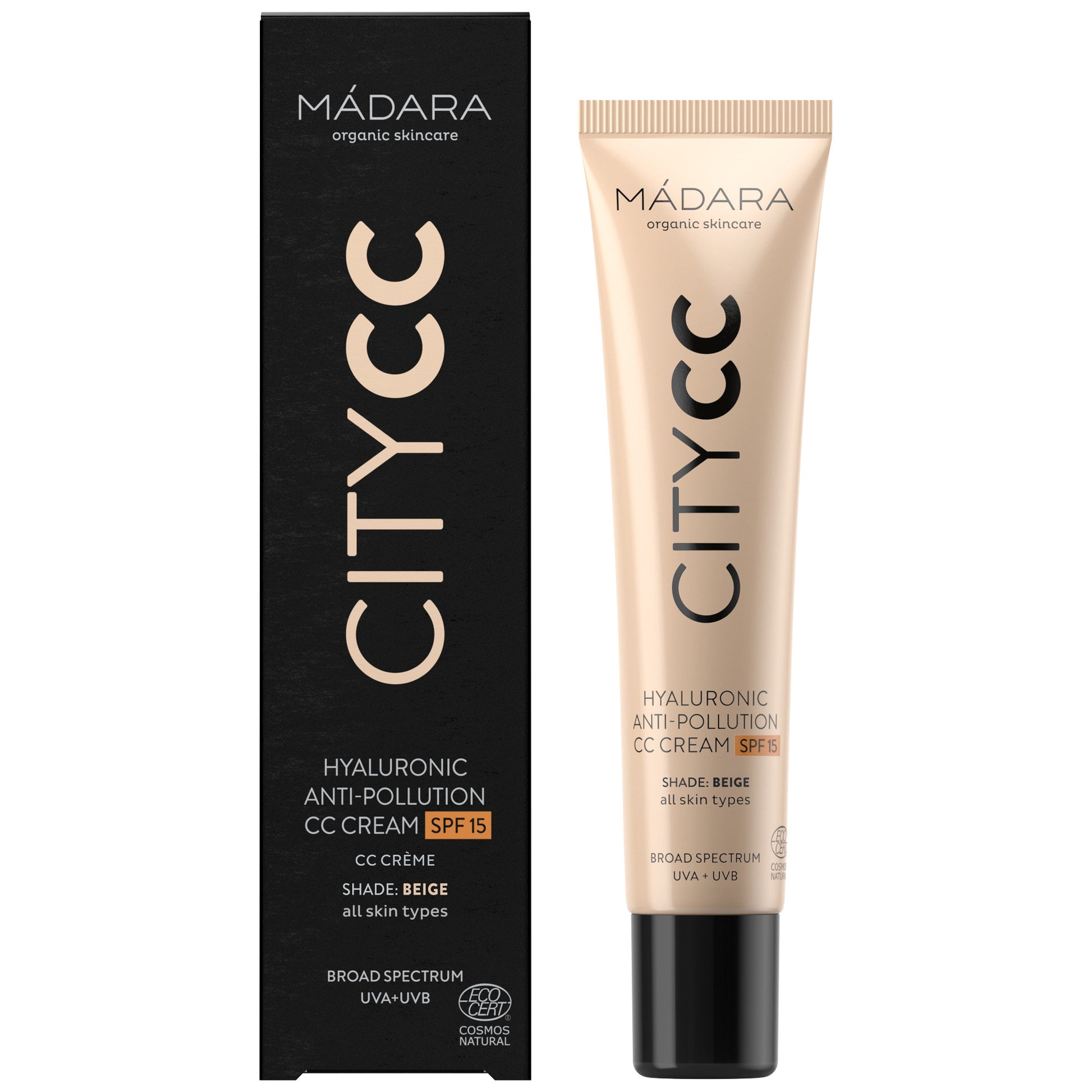 MADARA - CITY CC Hyaluronic Anti-pollution Creme mit LSF 15 BEIGE 40ml - WERTE FREUNDE