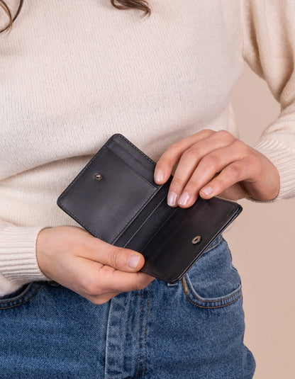 O MY BAG - ALEX' FOLD-OVER WALLET Classic Black - WERTE FREUNDE