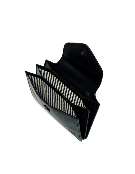 O MY BAG - HARMONICA WALLET Black Classic Leather - WERTE FREUNDE