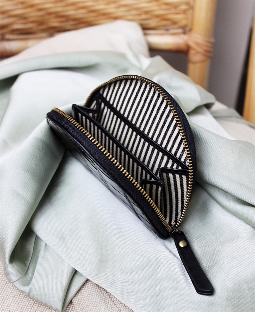 O MY BAG - LAURA'S PURSE Classic Black Croco - WERTE FREUNDE