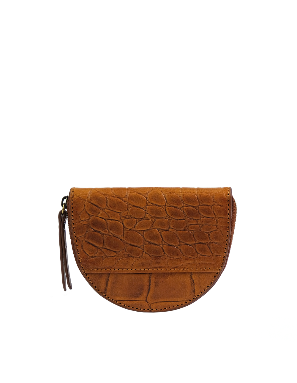 O MY BAG - LAURA'S PURSE Classic Cognac Croco - WERTE FREUNDE