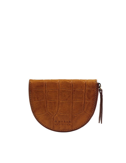 O MY BAG - LAURA'S PURSE Classic Cognac Croco - WERTE FREUNDE
