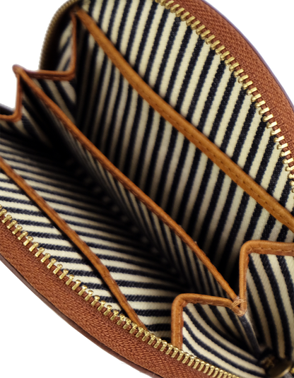 O MY BAG - LAURA'S PURSE Classic Cognac Croco - WERTE FREUNDE