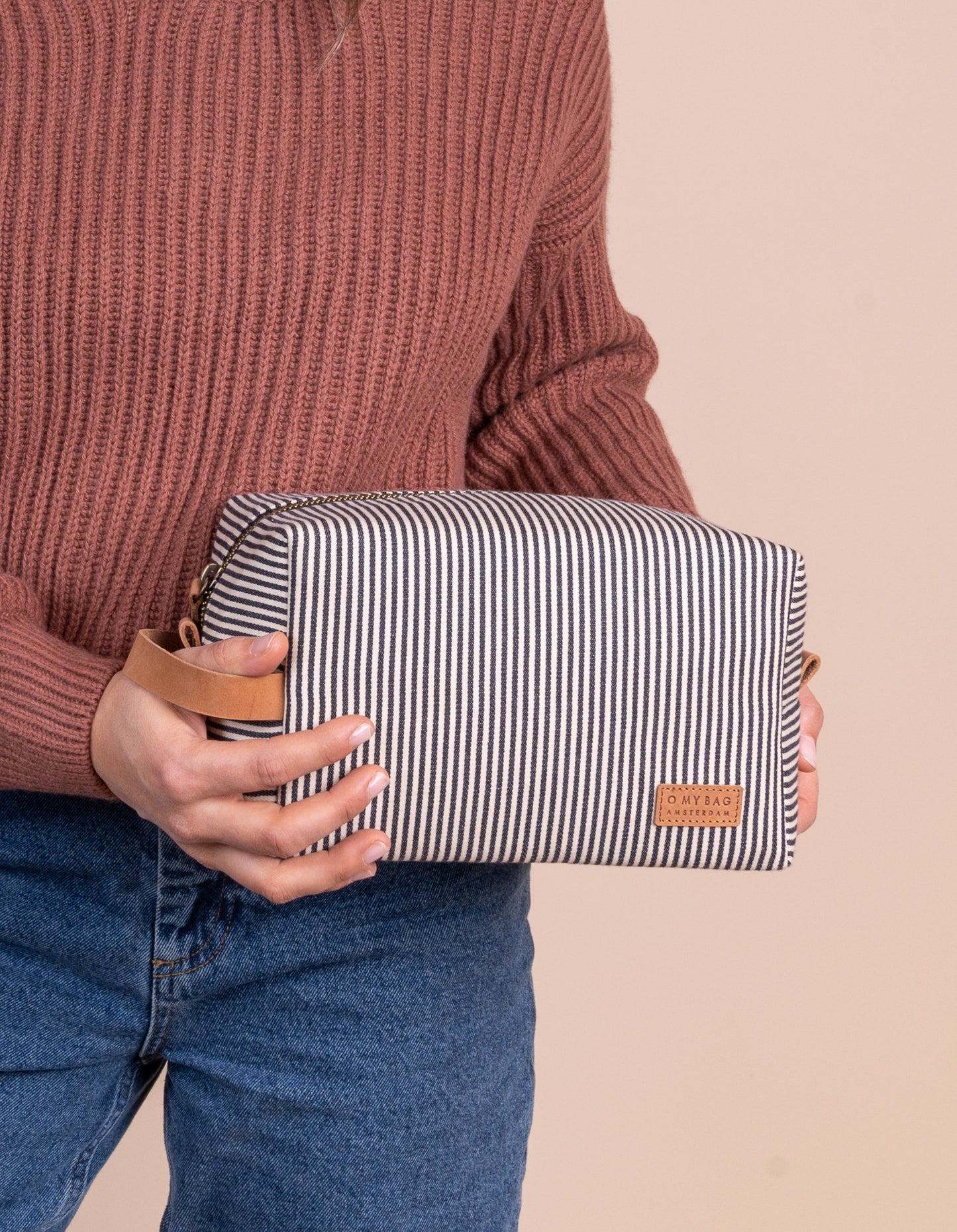 O MY BAG - TED TRAVEL CASE LARGE Cotton / Camel Hunter - WERTE FREUNDE