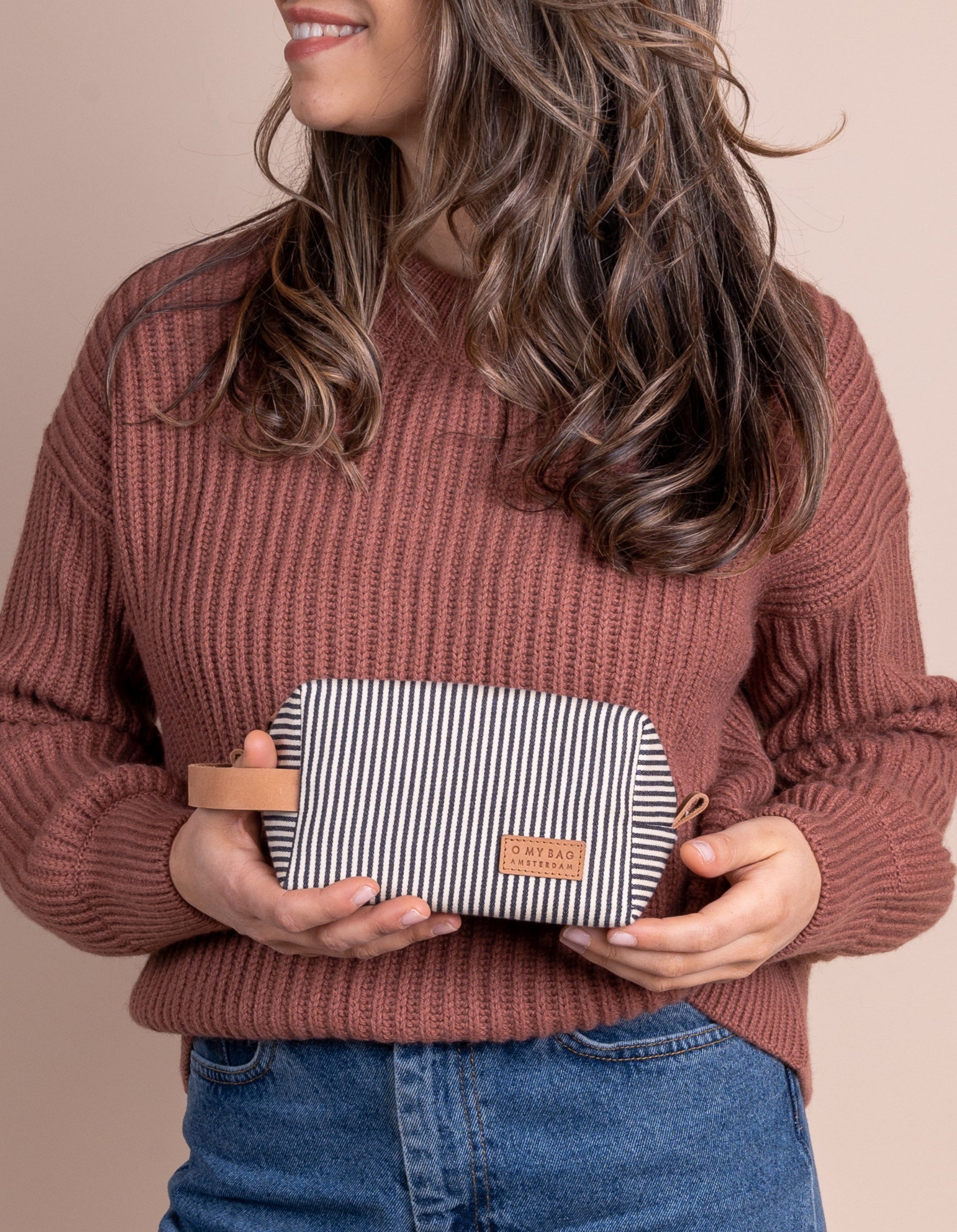 O MY BAG - TED TRAVEL CASE SMALL Cotton / Camel Hunter - WERTE FREUNDE