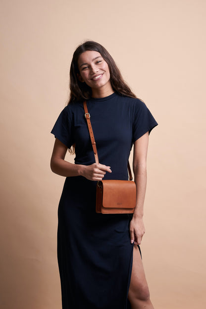 O MY BAG - AUDREY MINI Classic Cognac - WERTE FREUNDE