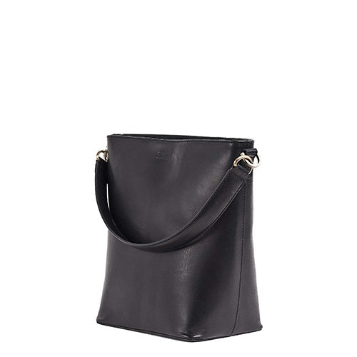 O MY BAG - BOBBI BUCKET BAG MAXI Black Classic Leather - WERTE FREUNDE